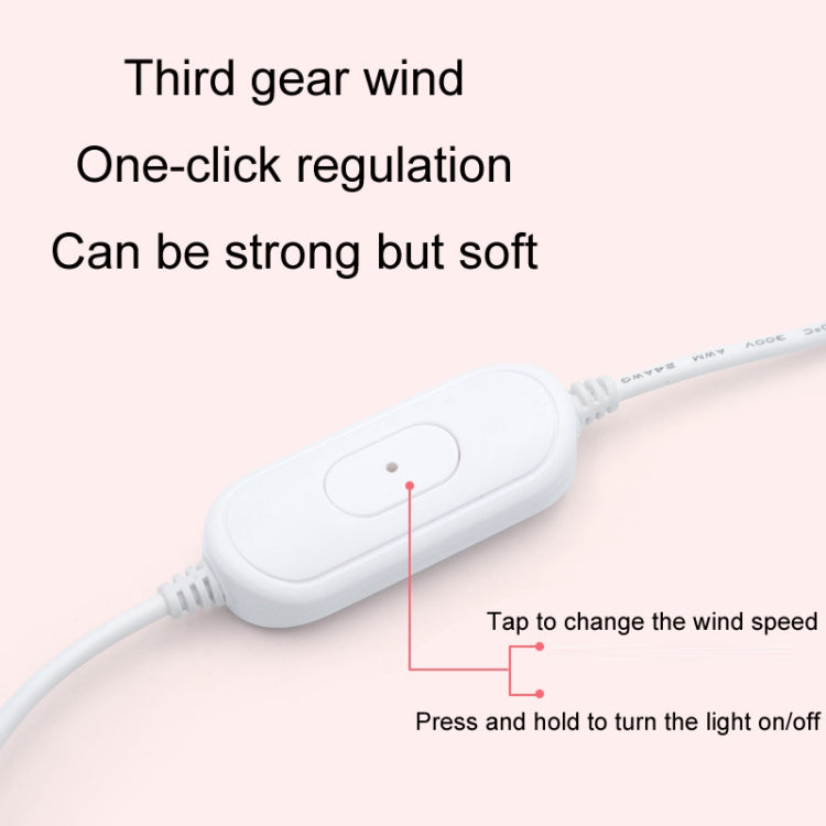 Car USB Air Mouth Balm Fan with Colored Breathing Light