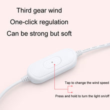 Load image into Gallery viewer, Car USB Air Mouth Balm Fan with Colored Breathing Light