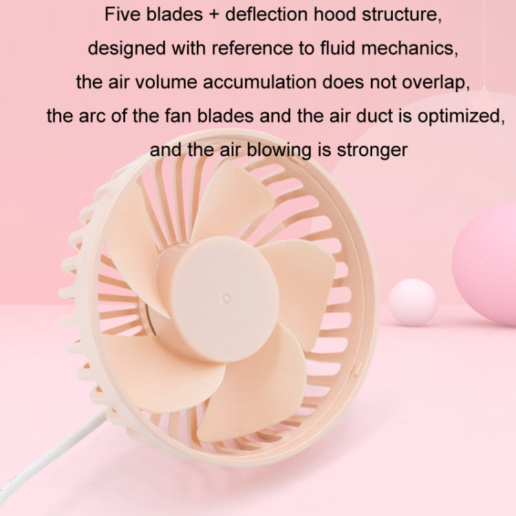 Car USB Air Mouth Balm Fan with Colored Breathing Light