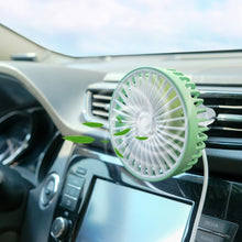 Load image into Gallery viewer, Car USB Air Mouth Balm Fan with Colored Breathing Light