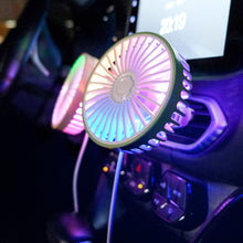 Load image into Gallery viewer, Car USB Air Mouth Balm Fan with Colored Breathing Light