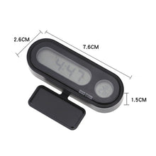 Load image into Gallery viewer, K02 Car Electronic Clock Temperature Meter Night Light LED Temperature Time Meter, 2 in 1 Black Blue Light