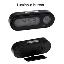Load image into Gallery viewer, K02 Car Electronic Clock Temperature Meter Night Light LED Temperature Time Meter, 2 in 1 Black Blue Light