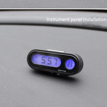 Load image into Gallery viewer, K02 Car Electronic Clock Temperature Meter Night Light LED Temperature Time Meter, 2 in 1 Black Blue Light