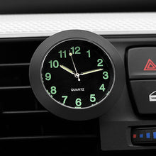 Load image into Gallery viewer, Car Clock Night Light Electronic Clock Car Decoration Quartz, Silver Border, Black Border