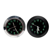 Load image into Gallery viewer, Car Clock Night Light Electronic Clock Car Decoration Quartz, Silver Border, Black Border
