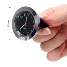 Load image into Gallery viewer, Car Clock Night Light Electronic Clock Car Decoration Quartz, Silver Border, Black Border