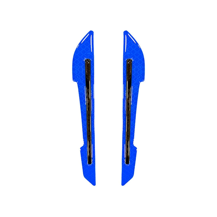 4 Sets Car Reflective Sticker Door Border Anti-Collision Strip Leaf Board Personality Rear View Mirror Warning Sticker, Red, Yellow, White, Green, Blue