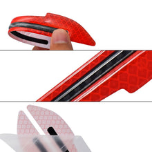 Load image into Gallery viewer, 4 Sets Car Reflective Sticker Door Border Anti-Collision Strip Leaf Board Personality Rear View Mirror Warning Sticker, Red, Yellow, White, Green, Blue