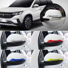 Load image into Gallery viewer, 4 Sets Car Reflective Sticker Door Border Anti-Collision Strip Leaf Board Personality Rear View Mirror Warning Sticker, Red, Yellow, White, Green, Blue