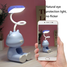 Load image into Gallery viewer, 2 PCS FY6601 Cartoon Pen Holder Reading Desk Lamp LED Eye Protection Dormitory Student Bedroom Lamp