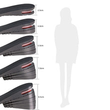 Load image into Gallery viewer, 032 Adjust Inner Height Insole Free Size Cutable Insole, Colour: Black 2 Layers (about 4cm), Black Single Layer (about 2.5cm), Black 2 Layers (about 4cm), Black 3 Layers (about 5.5cm), Black 4 Layers (about 7cm), Black 5 Layers(about 8.5cm)