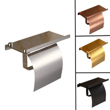 Load image into Gallery viewer, 4103 Stainless Steel Roll Paper Holder Mobile Phone Paper Towel Rack Hotel Bathroom Rack, Color:, Mirror, Black, Gold, Rose Gold