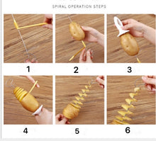 Load image into Gallery viewer, Tornado Potato Spiral Cutter Slicer Potato Chips Cooking Tools, Potato Spiral Cutter