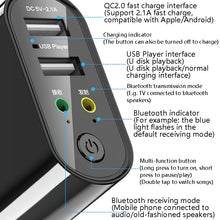 Load image into Gallery viewer, RAYEE K8 Bluetooth 5.0 Audio Receiver &amp; Transmitter 2 in 1 Adapter Support 2.1A Fast Charge U Disk, US Plug