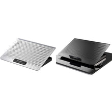 Load image into Gallery viewer, ICE COOREL Laptop Aluminum Alloy Radiator Fan Silent Notebook Cooling Bracket, Space Silver, Tungsten Gold Black, Six-Fan Space Silver, Six-Fan Tungsten Gold Black