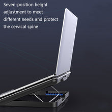 Load image into Gallery viewer, ICE COOREL Laptop Aluminum Alloy Radiator Fan Silent Notebook Cooling Bracket, Space Silver, Tungsten Gold Black, Six-Fan Space Silver, Six-Fan Tungsten Gold Black