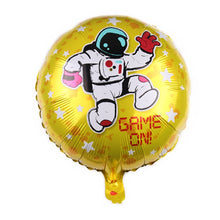 Load image into Gallery viewer, 10 PCS Space Aluminum Film Balloon Children Decorate Birthday Party Decoration Balloons,Style:, Golden Space Man, Double-sided Space Man, Round Rocket, Space Rocket, Astronaut, Earth, Retro Plane, Universe, Space Birthday, Blue