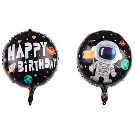 10 PCS Space Aluminum Film Balloon Children Decorate Birthday Party Decoration Balloons,Style:, Golden Space Man, Double-sided Space Man, Round Rocket, Space Rocket, Astronaut, Earth, Retro Plane, Universe, Space Birthday, Blue