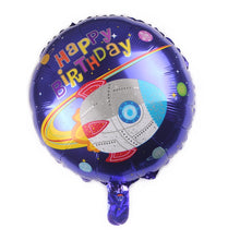 Load image into Gallery viewer, 10 PCS Space Aluminum Film Balloon Children Decorate Birthday Party Decoration Balloons,Style:, Golden Space Man, Double-sided Space Man, Round Rocket, Space Rocket, Astronaut, Earth, Retro Plane, Universe, Space Birthday, Blue