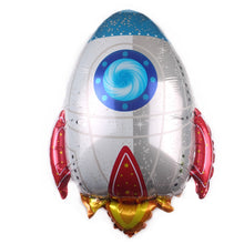 Load image into Gallery viewer, 10 PCS Space Aluminum Film Balloon Children Decorate Birthday Party Decoration Balloons,Style:, Golden Space Man, Double-sided Space Man, Round Rocket, Space Rocket, Astronaut, Earth, Retro Plane, Universe, Space Birthday, Blue