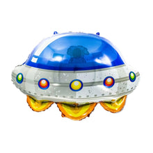 Load image into Gallery viewer, 10 PCS Space Aluminum Film Balloon Children Decorate Birthday Party Decoration Balloons,Style:, Golden Space Man, Double-sided Space Man, Round Rocket, Space Rocket, Astronaut, Earth, Retro Plane, Universe, Space Birthday, Blue