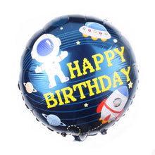 Load image into Gallery viewer, 10 PCS Space Aluminum Film Balloon Children Decorate Birthday Party Decoration Balloons,Style:, Golden Space Man, Double-sided Space Man, Round Rocket, Space Rocket, Astronaut, Earth, Retro Plane, Universe, Space Birthday, Blue