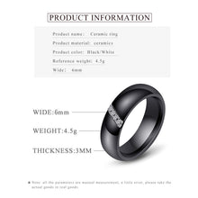 Load image into Gallery viewer, Simple Nano Ceramic Ring Trend Titanium Steel with Zircon Rings, 10, 7, 8, 9, 6
