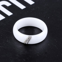 Load image into Gallery viewer, Simple Nano Ceramic Ring Trend Titanium Steel with Zircon Rings, 10, 7, 8, 9, 6