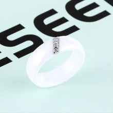 Load image into Gallery viewer, Simple Nano Ceramic Ring Trend Titanium Steel with Zircon Rings, 10, 7, 8, 9, 6