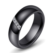 Load image into Gallery viewer, Simple Nano Ceramic Ring Trend Titanium Steel with Zircon Rings, 10, 7, 8, 9, 6