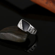 Load image into Gallery viewer, Male Fashion Classic Rhinestone Enamel Rings, 7, 8, 9, 10, 11, 12