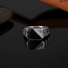 Load image into Gallery viewer, Male Fashion Classic Rhinestone Enamel Rings, 7, 8, 9, 10, 11, 12
