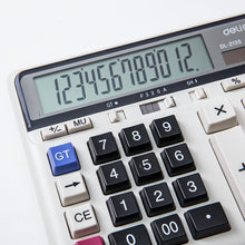 Load image into Gallery viewer, Deli 2135 Computer Keyboard Calculator Big Button Bank Office Finance Accounting Solar Calculator, 2135