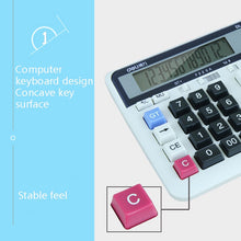 Load image into Gallery viewer, Deli 2135 Computer Keyboard Calculator Big Button Bank Office Finance Accounting Solar Calculator, 2135