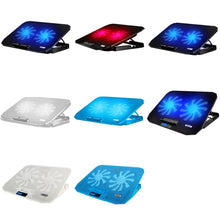Load image into Gallery viewer, ICE COOREL N106 Laptop Base Adjustment Radiator Dual-Fan Notebook Cooling Bracket, Standard Version (Blue Light), Standard Version (Red Light), Luxury Version (Knight Dark), Luxury Version (Ivory White), Luxury Version (Sea Blue)                       ...