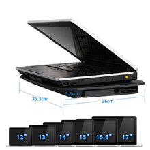 Load image into Gallery viewer, ICE COOREL N106 Laptop Base Adjustment Radiator Dual-Fan Notebook Cooling Bracket, Standard Version (Blue Light), Standard Version (Red Light), Luxury Version (Knight Dark), Luxury Version (Ivory White), Luxury Version (Sea Blue)                       ...