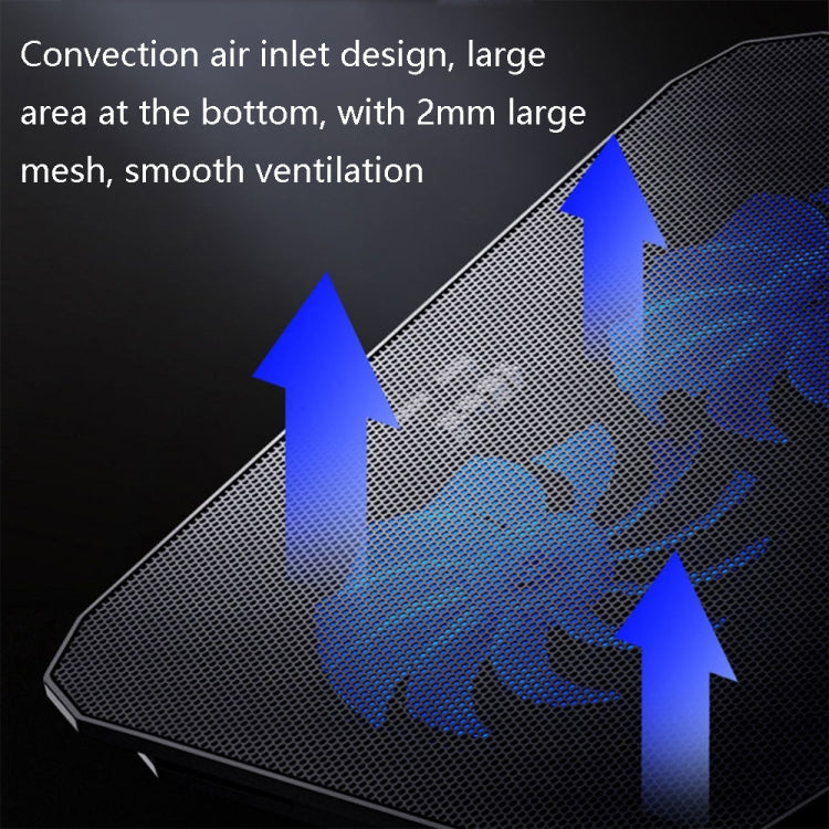 ICE COOREL N106 Laptop Base Adjustment Radiator Dual-Fan Notebook Cooling Bracket, Standard Version (Blue Light), Standard Version (Red Light), Luxury Version (Knight Dark), Luxury Version (Ivory White), Luxury Version (Sea Blue)                       ...