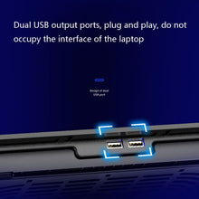 Load image into Gallery viewer, ICE COOREL N106 Laptop Base Adjustment Radiator Dual-Fan Notebook Cooling Bracket, Standard Version (Blue Light), Standard Version (Red Light), Luxury Version (Knight Dark), Luxury Version (Ivory White), Luxury Version (Sea Blue)                       ...