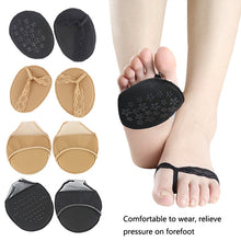 Load image into Gallery viewer, 5 Pairs Invisible And Comfortable Sponge Thickened Half Pad Sweat-Absorbent And Breathable Forefoot Pad, Two Toe Skin, Two Toe Black, Wrap Head Skin, Wrap Head Black, Fish Mouth Skin, Fish Mouth Black, Flower Skin, Flower Black, People Skin, People Bla...
