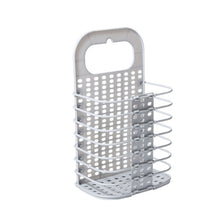 Load image into Gallery viewer, Household Bathroom Wall-Mounted Perforation-Free Folding Dirty Clothes Basket Toy Storage Basket, White, Grey