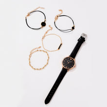 Load image into Gallery viewer, LVPAI XR3795 Ladies PU Strap Alloy Quartz Watch + Bracelet Set