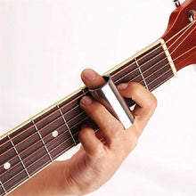 Load image into Gallery viewer, M02219 4 in 1 Plexiglass Slid Bar + Stainless Steel Slid Bar + Celluloid Guitar Finger Pick + Plastic Box Set, Plexiglass Slid Bar