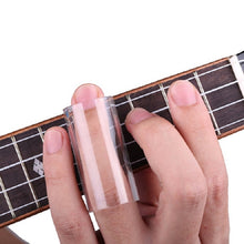 Load image into Gallery viewer, M02219 4 in 1 Plexiglass Slid Bar + Stainless Steel Slid Bar + Celluloid Guitar Finger Pick + Plastic Box Set, Plexiglass Slid Bar