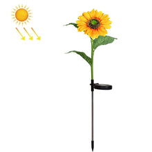 Load image into Gallery viewer, Solar Sunflower Decoration Light LED Garden Lawn Landscape Light, Single Head, Three Heads