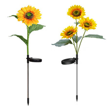 Load image into Gallery viewer, Solar Sunflower Decoration Light LED Garden Lawn Landscape Light, Single Head, Three Heads