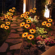 Load image into Gallery viewer, Solar Sunflower Decoration Light LED Garden Lawn Landscape Light, Single Head, Three Heads