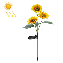 Load image into Gallery viewer, Solar Sunflower Decoration Light LED Garden Lawn Landscape Light, Single Head, Three Heads
