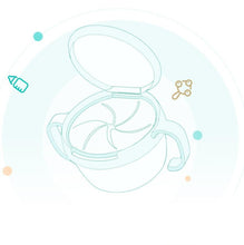 Load image into Gallery viewer, Baby Snacks Bowl Children Kids Food Storage Dishes Anti Spill 360 Rotate Baby Solid Feeding Plate Tableware Baby Feeding Stuff