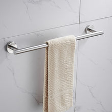 Load image into Gallery viewer, 304 Stainless Steel With Grooved Bathroom Pendant Bathroom Shelf,Style:, Wire Drawing Single Rod 40cm, Wire Drawing  Towel Ring, Wire Drawing Hook, Paper Towel Holder A, Paper Towel Holder  B, Vertical Single Rod, Black Cloth Hook                      ...
